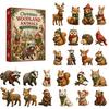 Christmas Tree Decor 24 Days Advent Calendar 2026, 2D Acrylic Reading Cats/Dogs/Forest Animals Ornament Countdown Calendar, Cute Pet Pendants for Xmas
