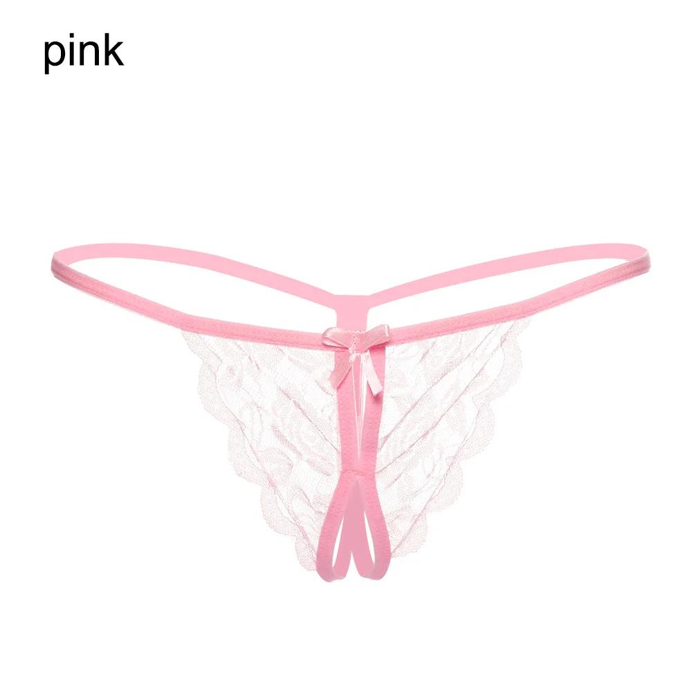 Fashion Lace Open Thongs G-string Panties Knickers Lingerie Underwear Lace Open Micro Bandage Thongs Briefs Crotchles T-back