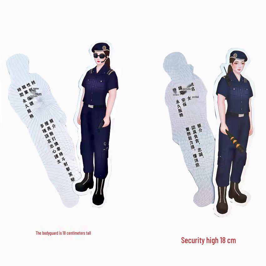 Luxury Joss Paper Sacrificial Supplies: Ten-Person Group of Nanny, Doctor, Bodyguard, Chef, Tailor, Repairman, and Security Guard.