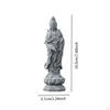 Guan Yin Horse Figurine Sculpture Collectible Art Ornament Female Buddha Statue for Bookshelf