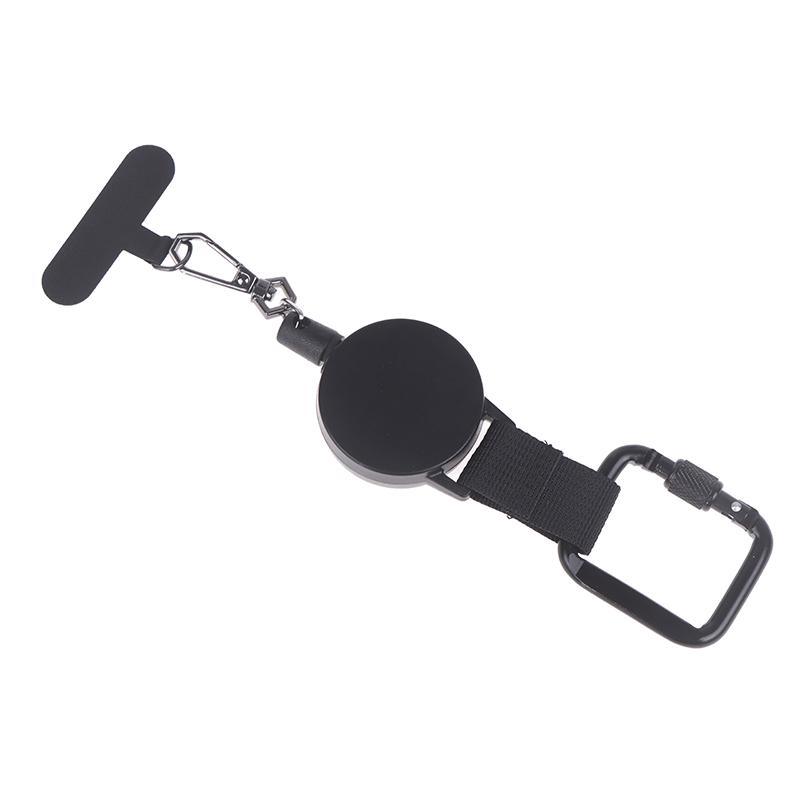 Anti-Theft Retractable Phone Lanyard Safety Connect Piece Tether Phone Tab Strap With Carabiner Anti-Drop Harness For Outdoor