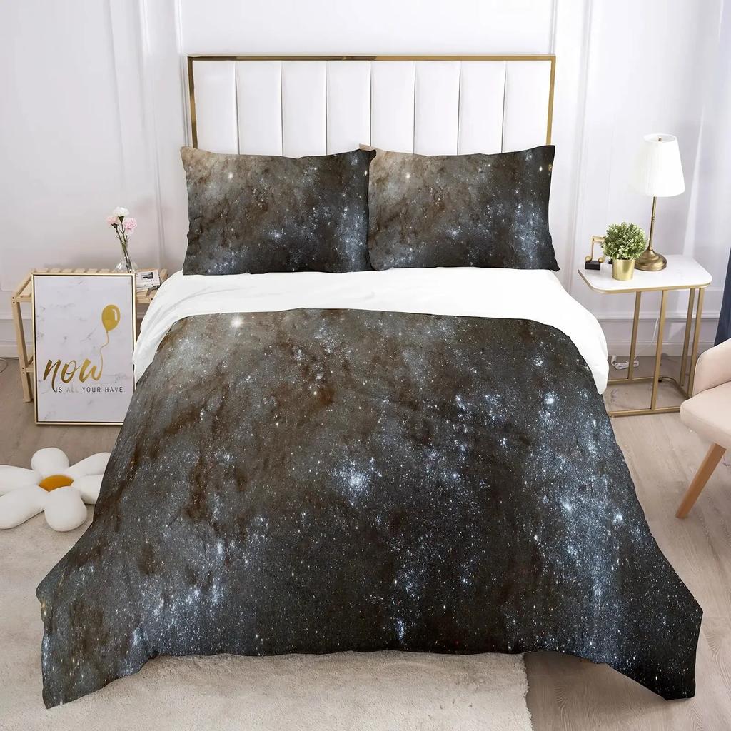 Galaxy Space 3D Universe Bedding Set Single Twin Double Queen King Cal King Size Bed Linen Set