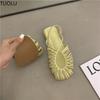 Fashion Women's Gladiator Sandals New Summer Breathable Closed Toe Flat Sandals Female Slipers Women Soft Beach Slides Rome Shoes Mujer