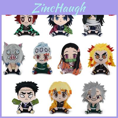 17cm Demon Slayer Xmas Gifts Plush Toys Set Nezuko Tanjiro Giyuu Inosuke Zenitsu