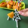 10pcs/set Cartoon Cute Baby Stainless Steel Fruit Fork with Small Ceramic Jar Household Creative Safety Children's Fruit Forks