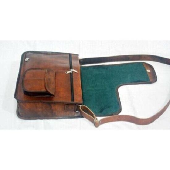 Brown Unisex Vintage Leather Satchel Messenger Handbag Laptop Briefcase Bag