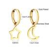 Star Moon Ear Buckle Asymmetrical Cold Wind Geometric Earrings Stainless Steel Earrings Earrings Women