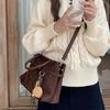 IELGY Retro Matte Suede All-Match One-Shoulder Diagonal Bag Commuter All-Match Portable La