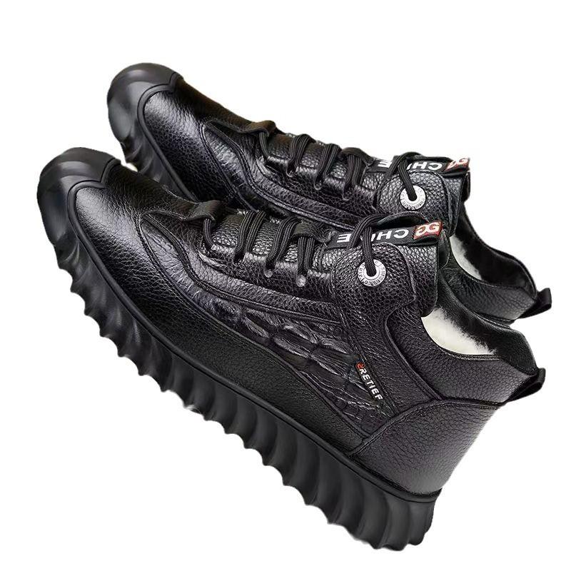 Winter practical new men's cotton shoes velvet warm high-top cotton snow boots dad shoes Martin boots