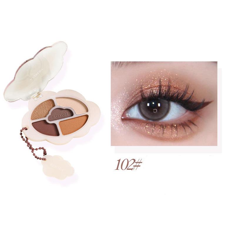 

Пятицветные тени для век Yunduo, матовые перламутровые тени против пота, стойкая цветная палитра теней для век Хэллоуина