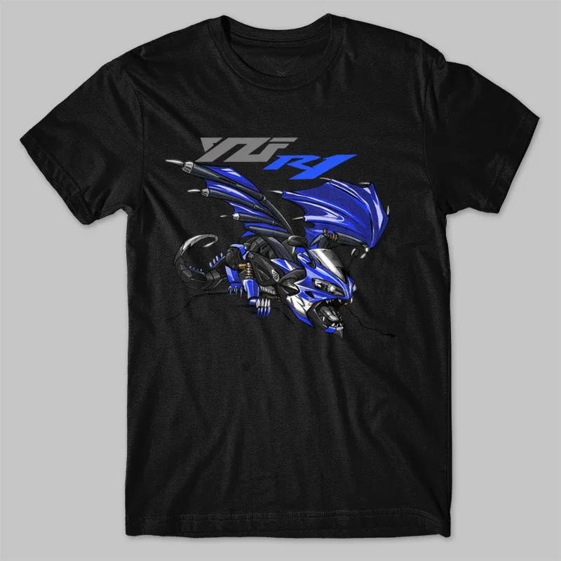 Classic Japanese Motorcycle YZF R1 RN12 Dragon Inspiration T-Shirt 100% Cotton O-Neck Summer Short Sleeve Casual Mens T-shirt