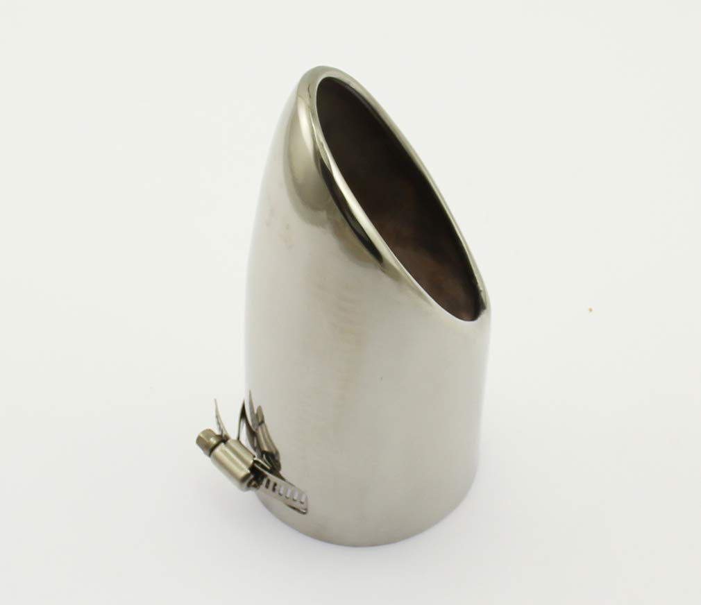 Olive-G Universal Stainless Steel Muffler Cutter Downward Facing Silver