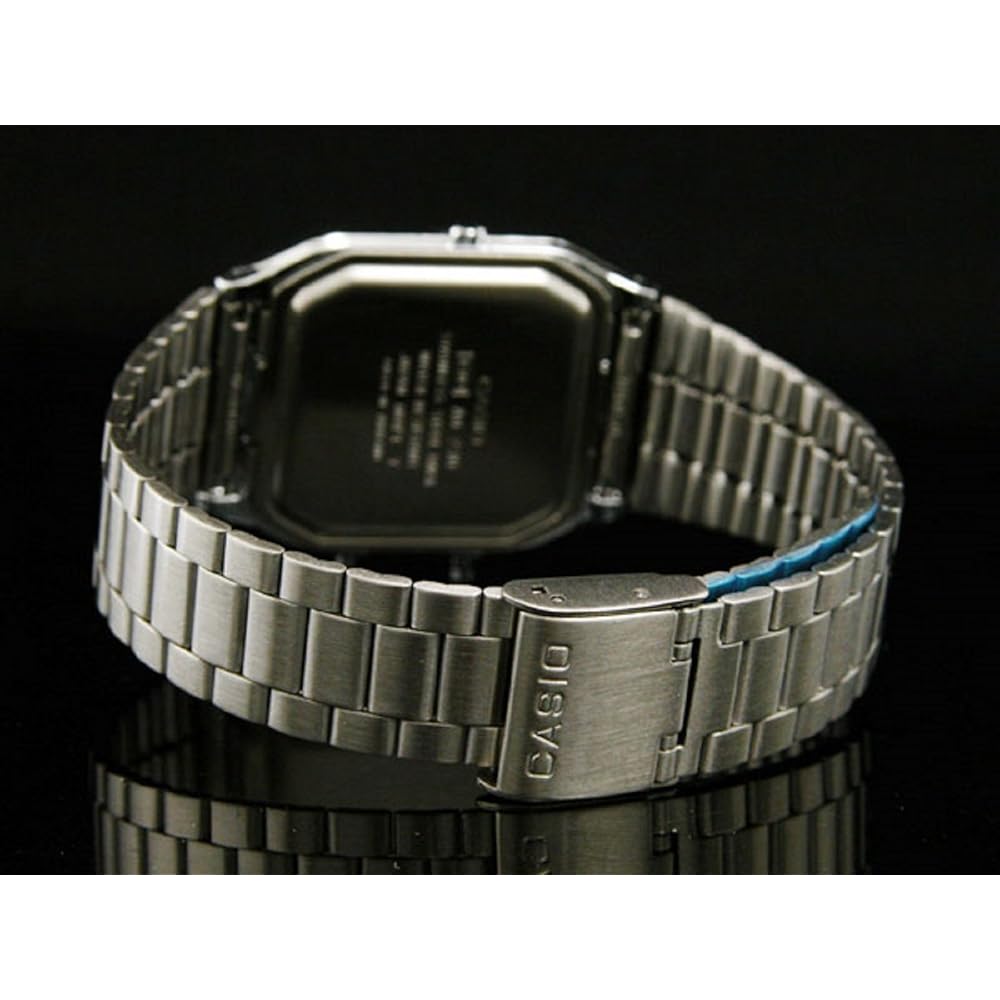 Casio AQ230A-7B Classic Quartz Watch Silver Stainless Steel Band 30m Water Resistant
