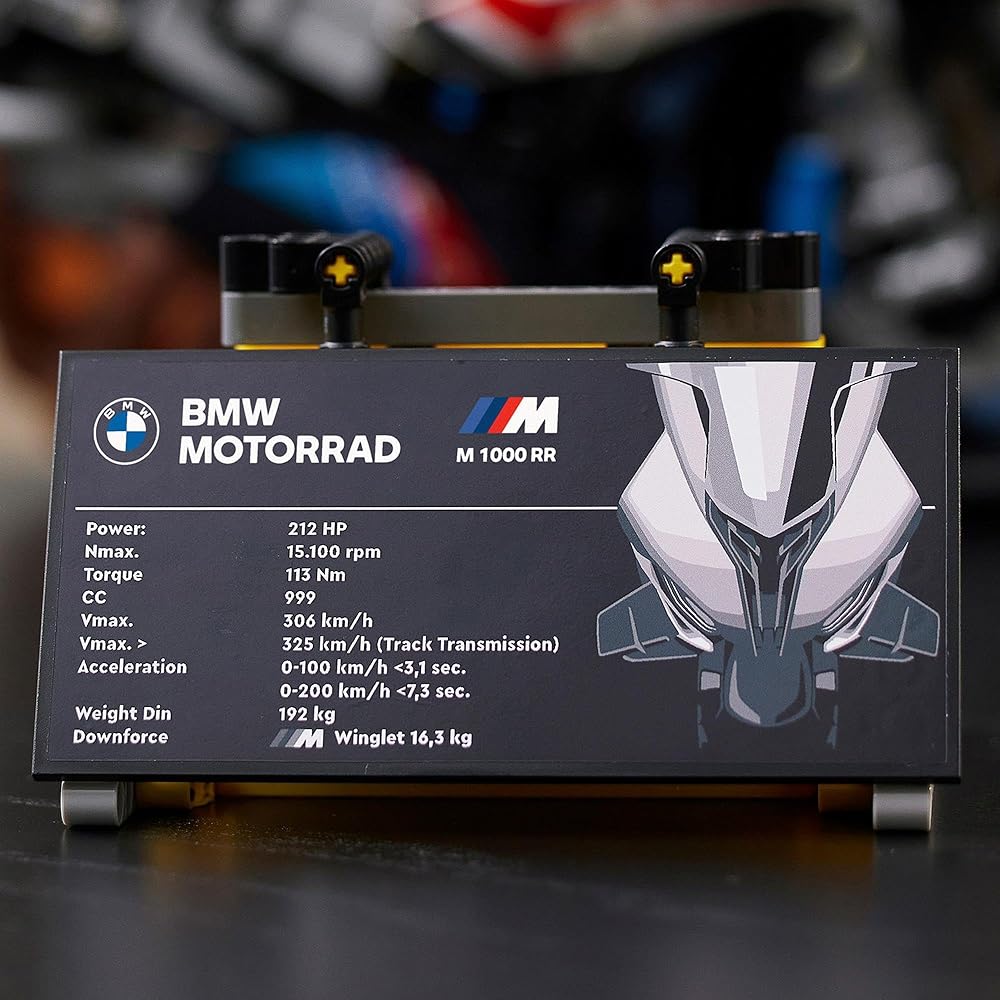 LEGO Technic BMW M1000 RR Toy Building Set 42130 for Kids and Adults Vehicle Model