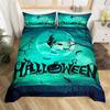 Pumpkin Tree Duvet Cover Happy Halloween Bedding Set Full Microfiber Horror Theme Comforter Cover For Kids Boys Girls Teens Room