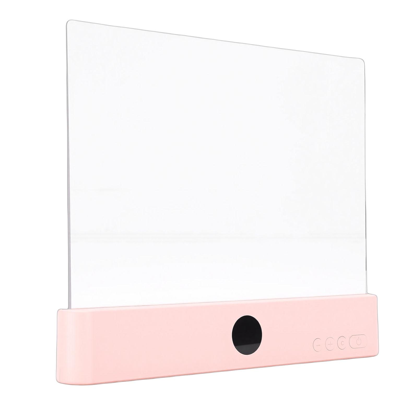 

2 in 1 Flat Book Light LED Night Light USB Rechargeable Adjustable Brightness Reading Panel Plate Lamp for Dormitory рожевий