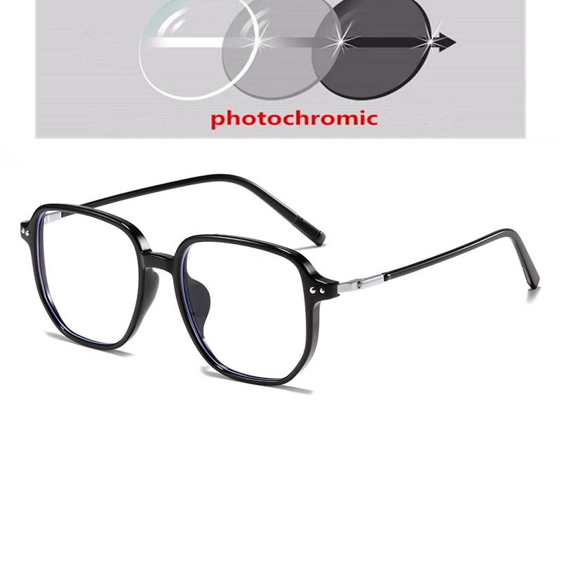Big Frame Square Shortsighted Prescription Glasses Women Men Anti Blue Rays Student Myopic Spectacle Diopter -0.5 -0.75 To -6.0