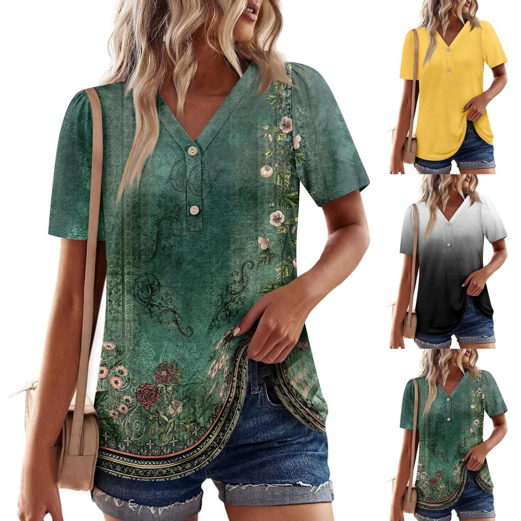 Damen Sommer Tops Casual Rüschen Kurzarm Rundhalsausschnitt Lose Plissee T Shirts