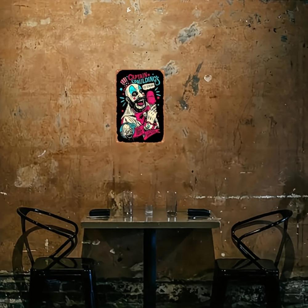 One Piece, Captain Spaulding Metal Sign (8''x12''), Ice Cream, Vintage Movie Poster, Office Bar Restaurant Hotel Coffee