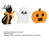 Decorative Wood Crafts for Shelves 3Pcs/Set Halloween Tiered Tray Decorations Cute Ghost Pumpkin Black Cat Wooden Ornaments Ornaments Block