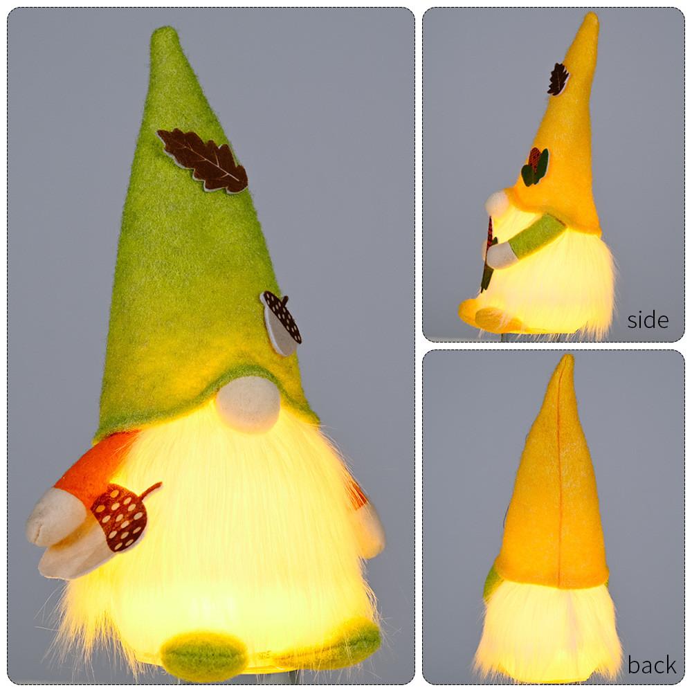 Harvest Cute Festival Corn Doll With Colorful Hats And Lights Perfect For Fall Decorations Holiday