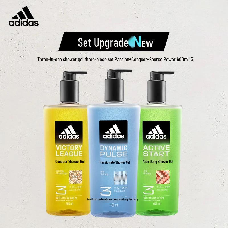 Adidas Men's 3-in-1 Shower Gel Variety Pack (3 x 600ml)