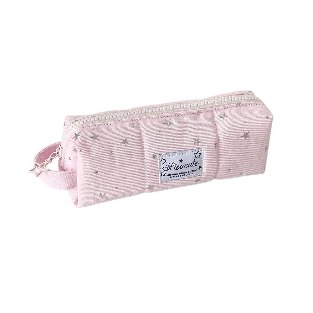 Y2k Star Dots Pencil Case Print Pencil Pouch Cosmetic Bag Korean Style Pen Bag Office