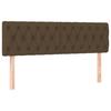 Box Spring Bed with Mattress Dark Brown 140 X 200 Cm Fabric