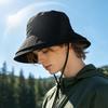 Cappello da Pioggia Secchio Impermeabile con Mentoniera, Cappello da Sole ad Asciugatura Rapida, Cappello a Tesa Larga con Ventilazione in Rete Traspirante, Copricapo Estivo