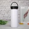 18oz Stainless Steel Space Kettle Handle Lid Thermos Bottle Outdoor Sports Kettle Double-layer Vacuum Bottle Thermos Cup