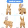 Hopping Rabbit Interactive Plush Bunny Toy with Sounds, Movements & Wiggle Ears – Compatible with Toddlers, Brown, 7"