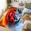 Fire Ice Dragons Living Room Nonslip Area Rug Soft Carpet For Bedroom Game Playroom Sofa Office Home Decor Doormat Christmas Gift