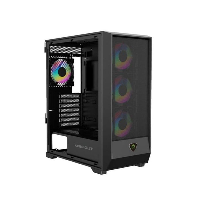 Caja PC Gaming KeepOut XC-501 MESH ATX/Micro-ATX/ITX ARGB Cristal Templado Negro