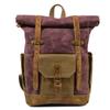 Retro Waxed Canvas Travel Laptop Backpack