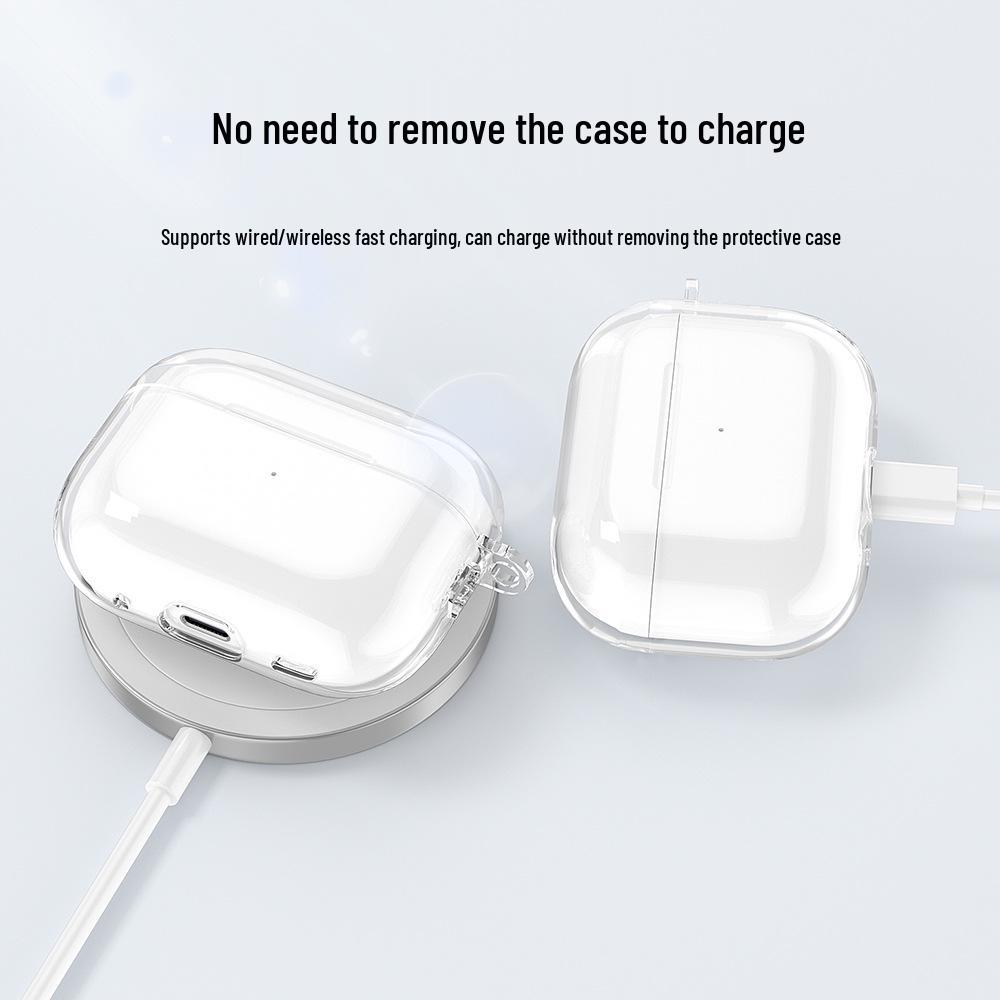AirPods Pro 3 Transparent TPU Protective Case: Soft Earphone Cover