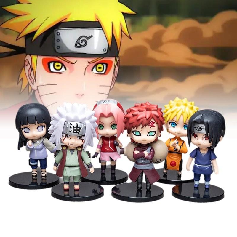 6pcs Character Naruto Pvc Toy Model Desktop Decoration Child Christmas Gift