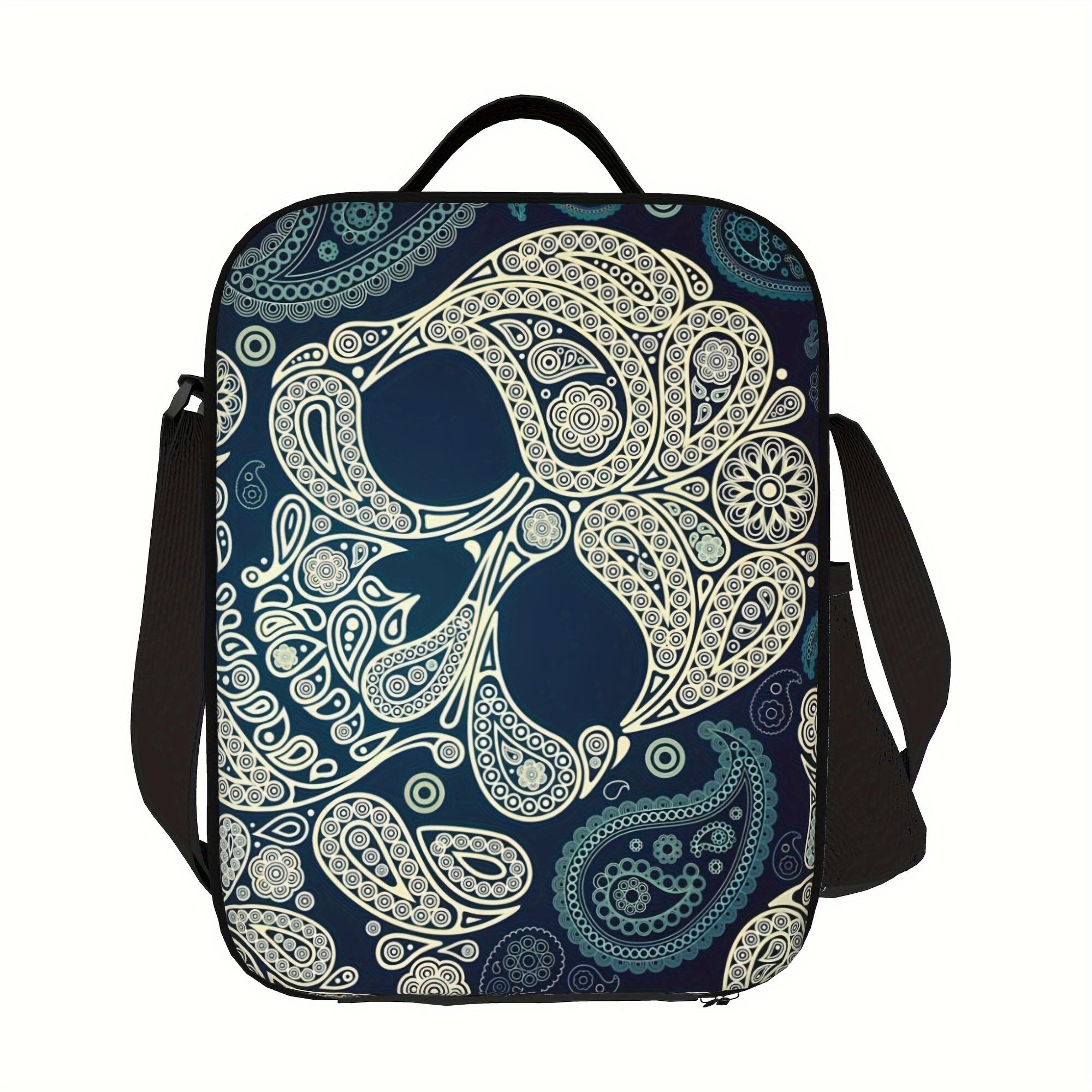 

Утепленная сумка для ланча с рисунком - Портативная, многоразовая сумка-холодильник для дома, офиса, улицы - Полиэстер 26.5x20x11.5CM