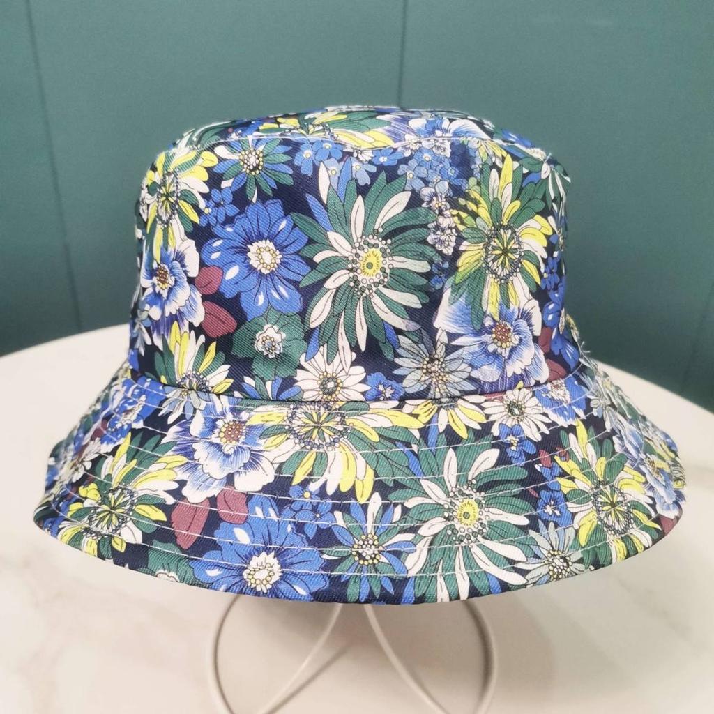 Fischerhut mit Blumenmuster für Herren und Damen, modischer Sommer-Sonnenhut, Batik-Sonnenhut, Glockenhut, faltbar
