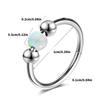 Sturdy Stainless Steel Nose Rings Septum Jewelry Helix Cartilage Conch Hoop Comfortable Opal Designs for Trendy Women