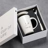 12 Twelve Constellation Ceramic Cups, Water Cups, Gift Box Set, Coffee Cup With Lid Spoon