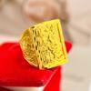New Gold Shop Same Style Men'S Ring 9999 24K Real Gold Dragon Soaring Four Seas Dragon Character Mighty Jewelry