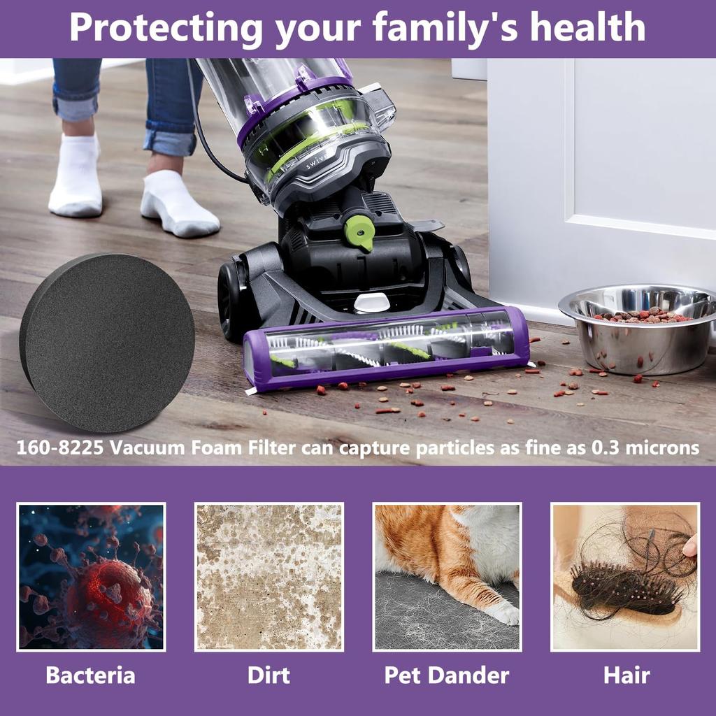 4 Pack Replacement 1608225 Vacuum Pre Motor Filter for Bissell 1797 2190 2256 2256K 2258 2259 2260 2191 2253 22547 22549 2316 2692 2488 1700 1701