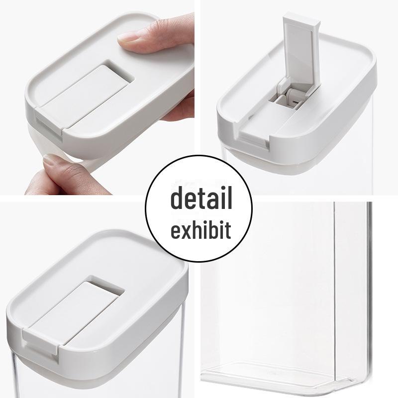 Japanese-Style Moisture-Proof Transparent Storage Jar for Kitchen and Grains