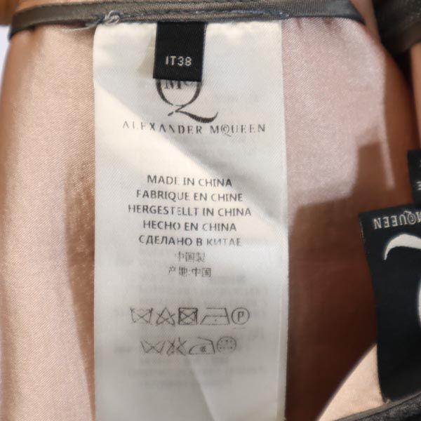 Alexander McQueen wool blend No sleeve one piece 38 gray Back zip Women Used