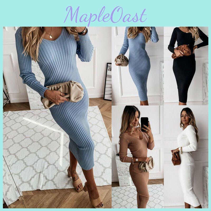 Elegante Vestito Bodycon da Donna a Maniche Lunghe Perfetto per Feste Serale e Abbigliamento Casual