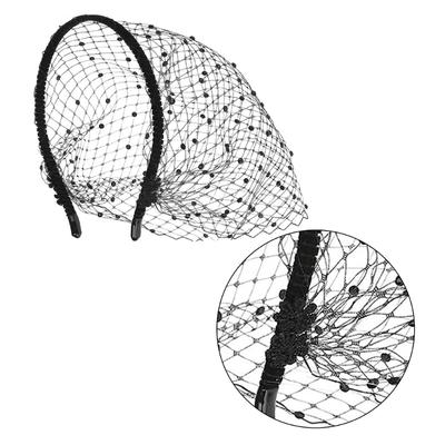 Decorative Meshes Fascinator Hairband Wedding Sparkling Veils Headbands for Teas Parties and Dances