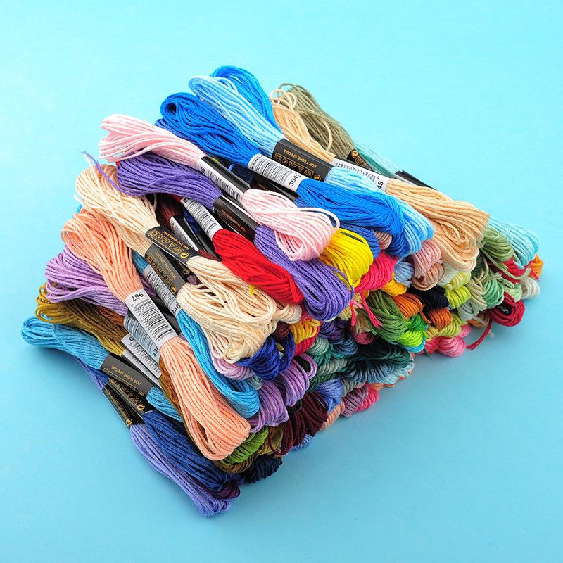 Handmade DIY Embroidery Thread: 50, 100, 150, 447 Fixed Colors for Cross Stitch & Weaving