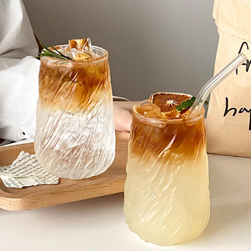 Transparente Kaffeetasse, Cocktailgläser, vertikale Maserung, Phnom Penh-Glas, Wassertasse, Safttasse, Kaffee, Whiskytassen