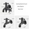 Black Washing Machine Faucet Brass Bibcock Faucet Garden Faucet Outdoor Faucet Bathroom Mop Sink Faucets  Water Taps Garden