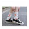 10 pares de calcetines de tubo medio de algodón con estampado vintage y flores para mujer, calcetines casuales cálidos con volantes en el tobillo novedosos